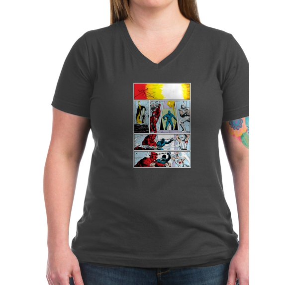 CafePress - GI Joe Storm Shadow Comic S Women's V Neck T Shirt - Women's V-Neck Dark T-Shirt