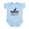 thumbnail image 1 of CafePress - GOATS Make Me Happy Body Suit - Baby Light Bodysuit, Size Newborn - 24 Months, 1 of 4