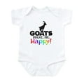 thumbnail image 1 of CafePress - GOATS Make Me Happy Body Suit - Baby Light Bodysuit, Size Newborn - 24 Months, 1 of 4