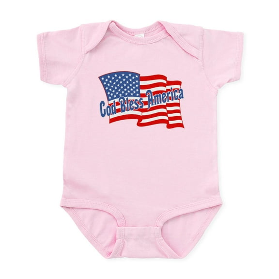 CafePress - GOD BLESS AMERICA July 4Th Infant Bodysuit - Baby Light Bodysuit, Size Newborn - 24 Months