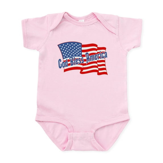 CafePress - GOD BLESS AMERICA July 4Th Infant Bodysuit - Baby Light Bodysuit, Size Newborn - 24 Months