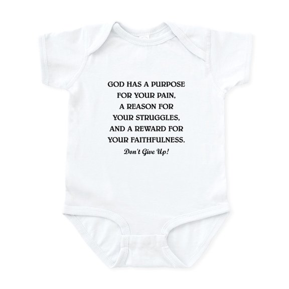 CafePress - GOD HAS A PURPOSE Infant Bodysuit - Baby Light Bodysuit, Size Newborn - 24 Months