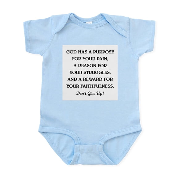 CafePress - GOD HAS A PURPOSE Infant Bodysuit - Baby Light Bodysuit, Size Newborn - 24 Months