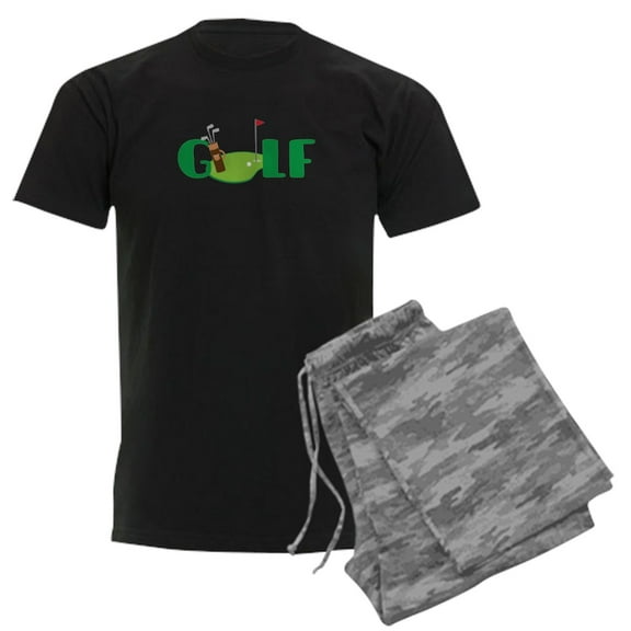 CafePress - GOLF CLUBS Pajamas - Men's Dark Loose Fit Cotton Pajama Set