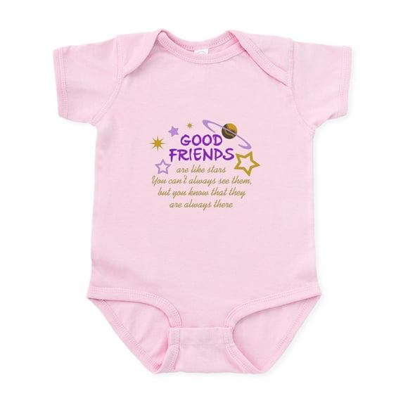 CafePress - GOOD FRIENDS Body Suit - Baby Light Bodysuit, Size Newborn - 24 Months