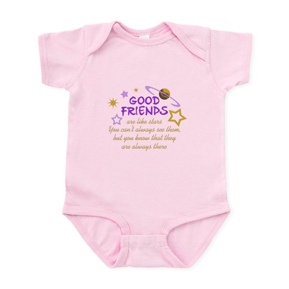 CafePress - GOOD FRIENDS Body Suit - Baby Light Bodysuit, Size Newborn - 24 Months