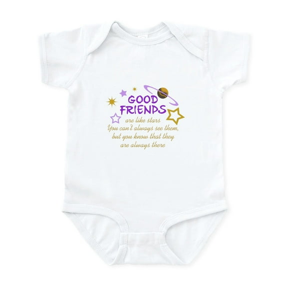 CafePress - GOOD FRIENDS Body Suit - Baby Light Bodysuit, Size Newborn - 24 Months
