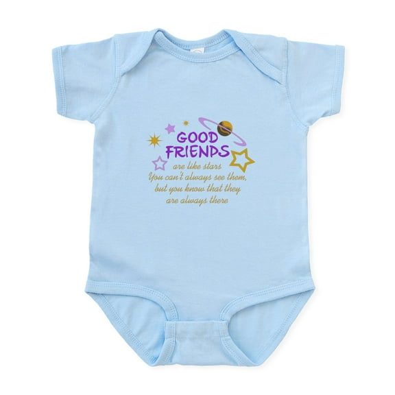 CafePress - GOOD FRIENDS Body Suit - Baby Light Bodysuit, Size Newborn - 24 Months