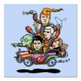 thumbnail image 1 of CafePress - GOP Clown Car '16 Square Car Magnet 3 X 3 - Square Car Magnet 3" x 3", 1 of 1