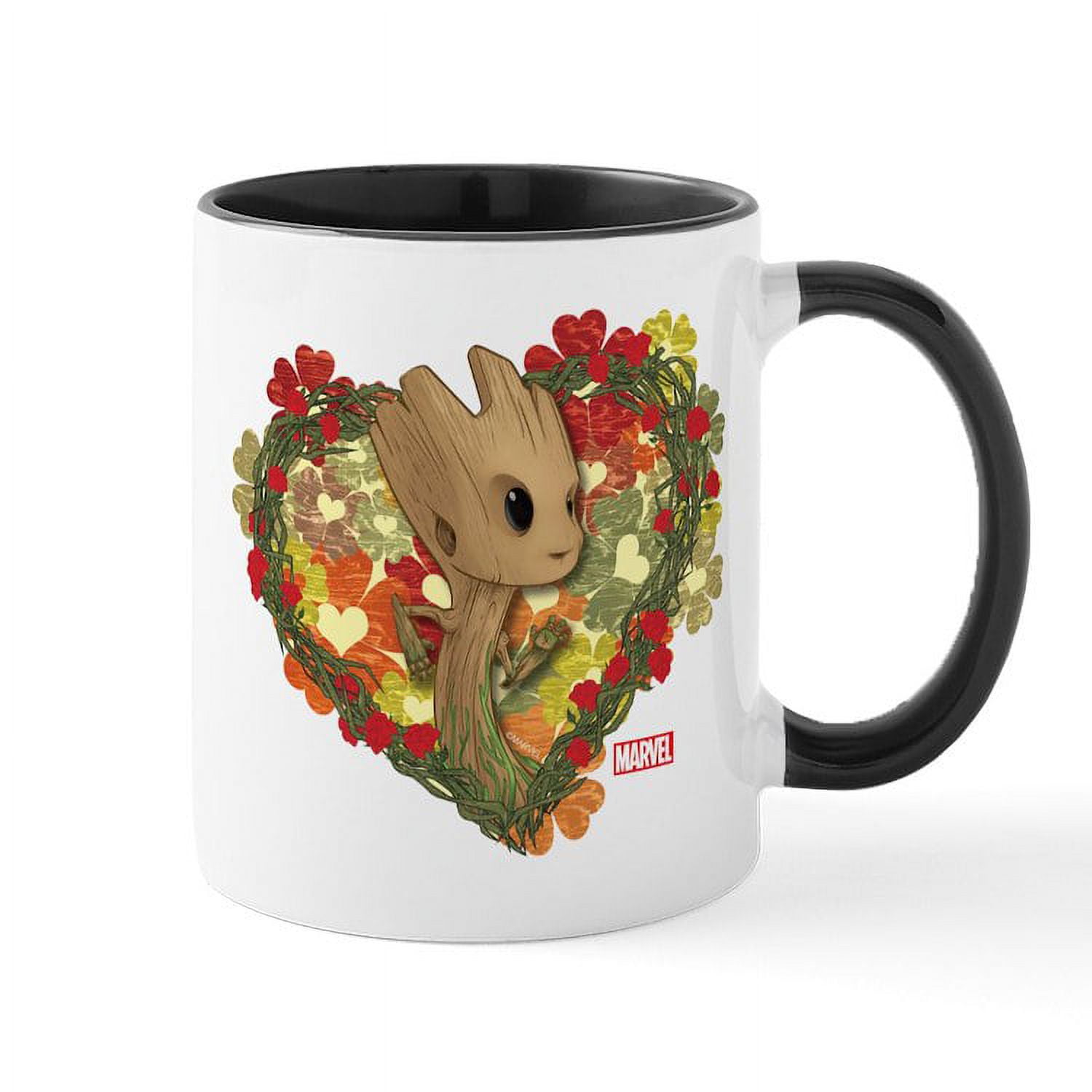 CafePress GOTG Baby Groot Valentine Mug 11 oz Ceramic Mug Novelty