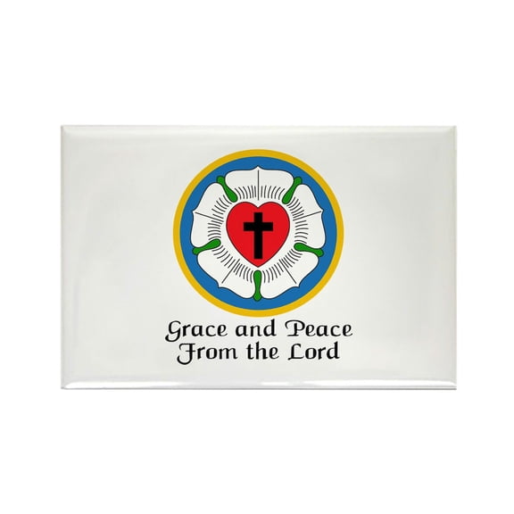 CafePress - GRACE AND PEACE Magnets - Rectangle Magnet, 2"x3" Refrigerator Magnet