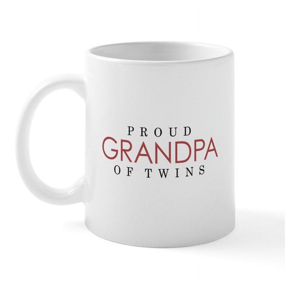 CafePress - GRANDPA Of TWINS Mug - 11 oz Ceramic Mug - Novelty Coffee Tea Cup