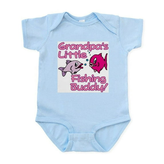 CafePress - GRANDPA's LITTLE FISHING BUDDY! Infant Bodysuit - Baby Light Bodysuit, Size Newborn - 24 Months
