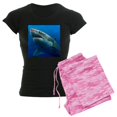 thumbnail image 1 of CafePress - GREAT WHITE SHARK 3 Pajamas - Women's Dark Pajamas, 1 of 5