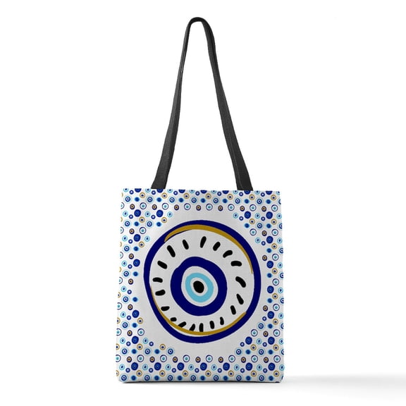 CafePress - GREEK MATI PRINT - Polyester Tote Bag 16"x16"