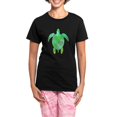 thumbnail image 1 of CafePress - GREEN SEA TURTLE Pajamas - Women's Short Sleeve Print T-Shirt and Pants Dark Cotton Pajama Set, 1 of 7