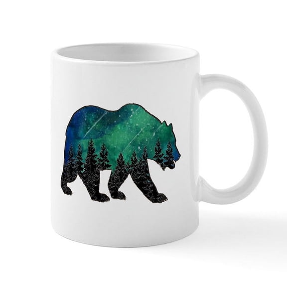 CafePress - GRIZZLY AURORA Mugs - 11 oz Ceramic Mug - Novelty Coffee Tea Cup