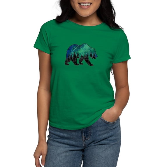 CafePress - GRIZZLY AURORA T Shirt - Women's Traditional Fit Dark T-Shirt