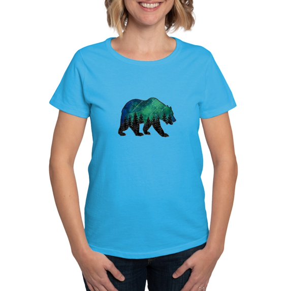 CafePress - GRIZZLY AURORA T Shirt - Women's Traditional Fit Dark T-Shirt