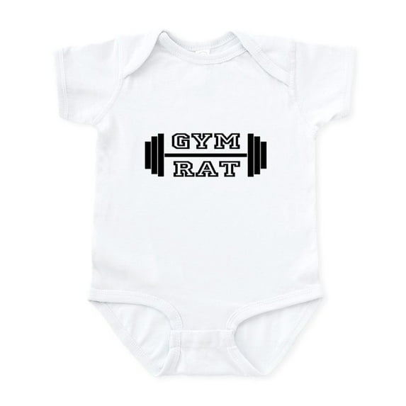 CafePress - GYM RAT Infant Bodysuit - Baby Light Bodysuit, Size Newborn - 24 Months