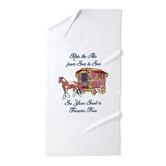 CafePress - GYPSY SOUL FOREVER FREE - Large Beach Towel, Soft 30"x60" Towel with Unique Design