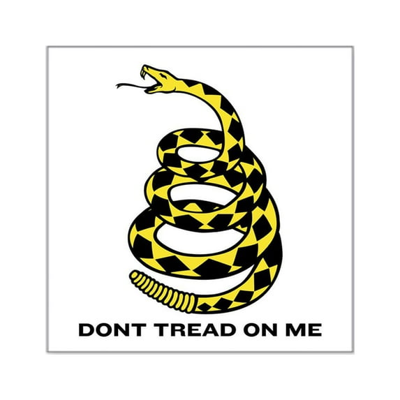 CafePress - Gadsden Dont Tread On Me Square Sticker 3&Quot; X - Square Sticker 3" x 3"