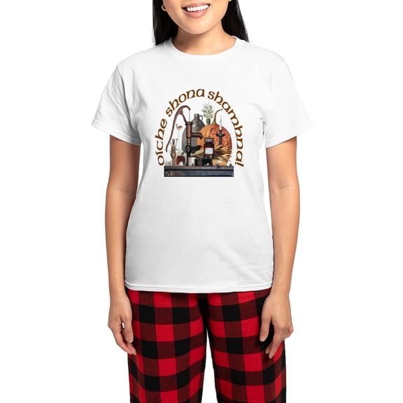 CafePress - Gaelic Vintage Halloween Women's Light Pajamas - Women's Short Sleeve Print T-Shirt and Pants Light Cotton Pajama Set