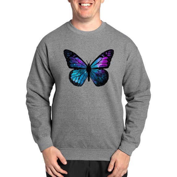 CafePress - Galactic Butterfly Sweatshirt - Crew Neck Sweatshirt