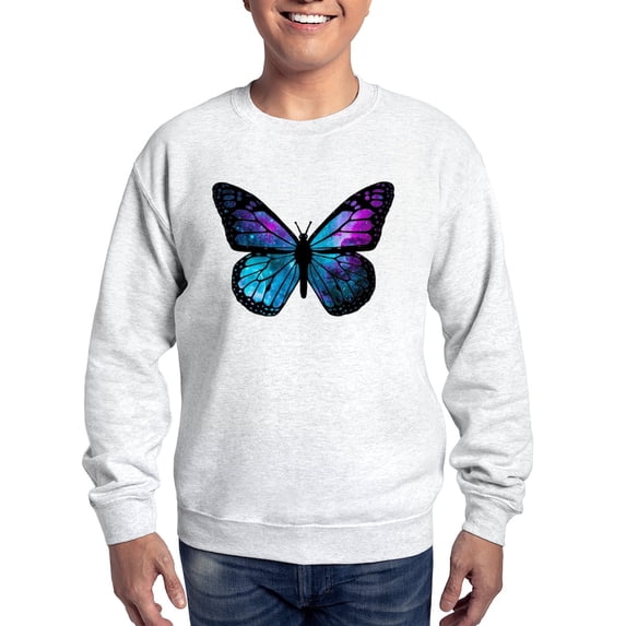CafePress - Galactic Butterfly Sweatshirt - Crew Neck Sweatshirt