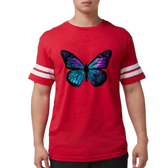 CafePress - Galactic Butterfly T Shirt - Mens Football Shirt