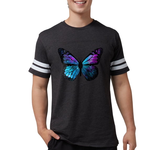 CafePress - Galactic Butterfly T Shirt - Mens Football Shirt