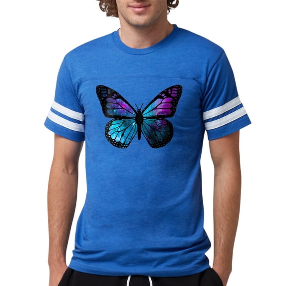 CafePress - Galactic Butterfly T Shirt - Mens Football Shirt
