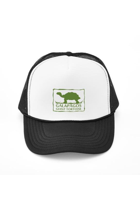 - Galapagos Giant Tortoise - Adjustable Unisex Printed Trucker Hat with Mesh Back