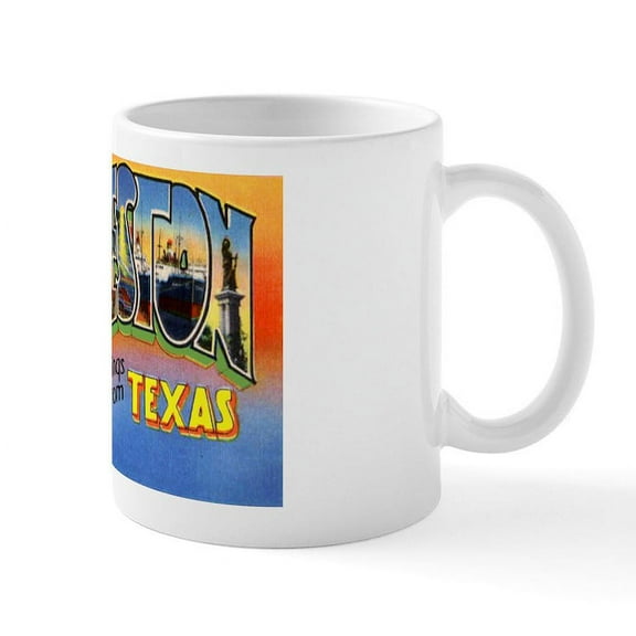 CafePress - Galveston Texas Greetings Mug - 11 oz Ceramic Mug - Novelty Coffee Tea Cup