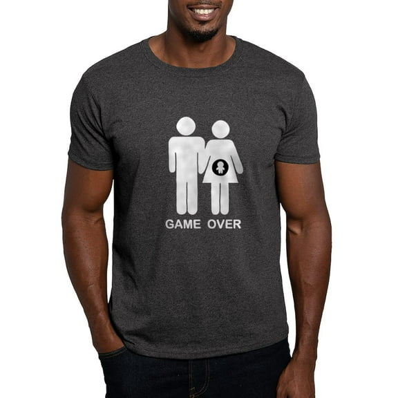 CafePress - Game Over Dark T Shirt - Men's Classic Graphic Cotton T-Shirt