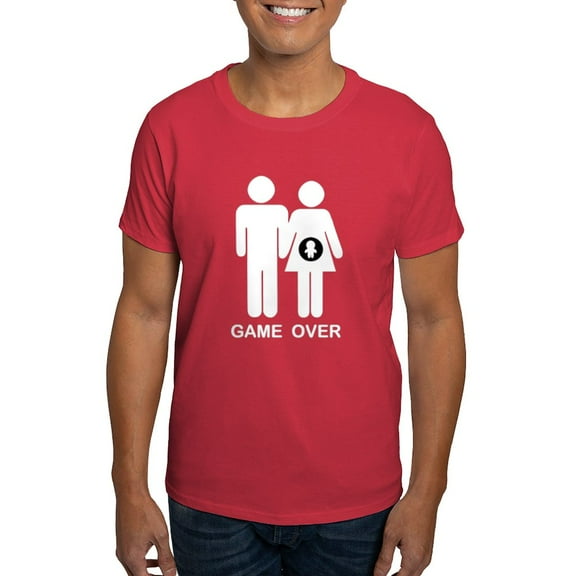 CafePress - Game Over Dark T Shirt - Men's Classic Graphic Cotton T-Shirt
