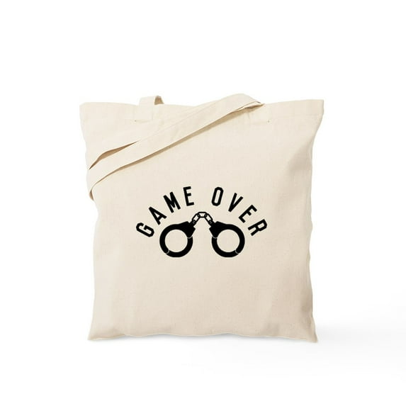 CafePress - Game Over Tote Bag - Unisex Canvas Tote Bag, Beige, 1-Piece