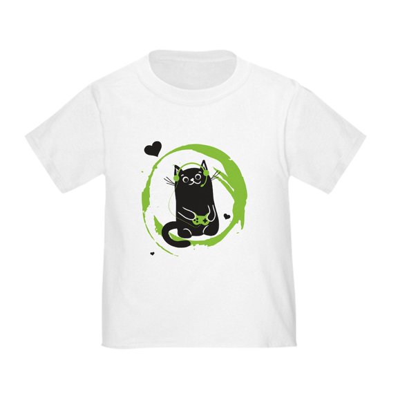 CafePress - Gamer Cat Toddler T Shirt - Cute Toddler T-Shirt, 100% Cotton