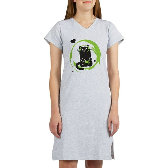 CafePress - Gamer Cat - Women's Nightshirt