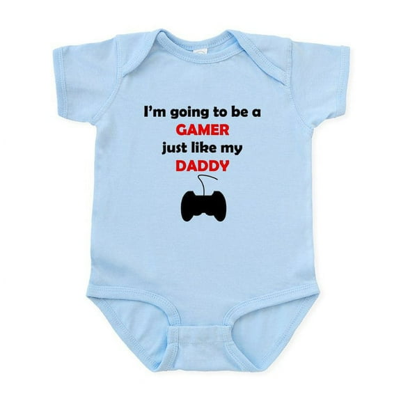 CafePress - Gamer Like My Daddy Body Suit - Baby Light Bodysuit, Size Newborn - 24 Months