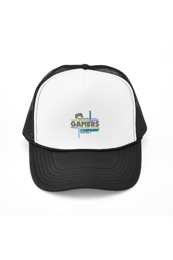 - Gamers - Adjustable Unisex Printed Trucker Hat with Mesh Back