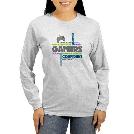 CafePress - Gamers Long Sleeve T Shirt - Women's Long Sleeve Graphic Casual T-Shirt