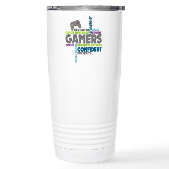 CafePress - Gamers Travel Mug - Insulated Stainless Steel Travel Tumbler 20 oz.