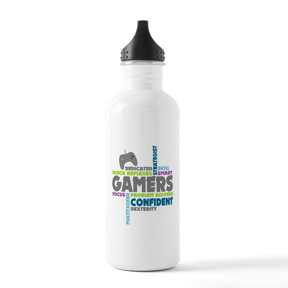 CafePress - Gamers Water Bottle - Stainless Steel Water Bottle, Sports Bottle, 1.0L