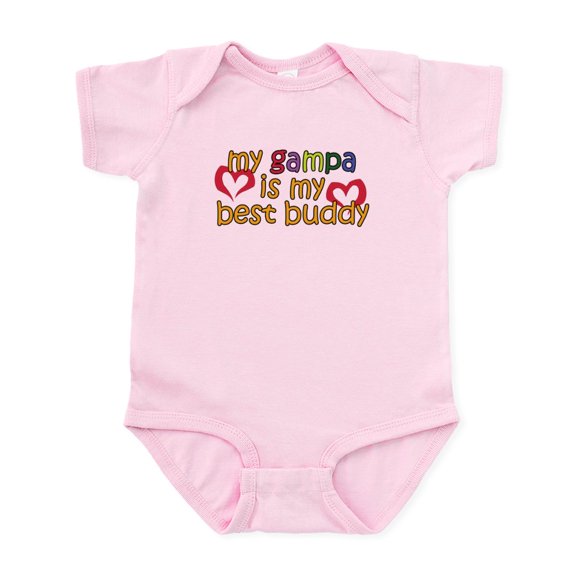 CafePress - Gampa Is My Best Buddy Infant Bodysuit - Baby Light Bodysuit, Size Newborn - 24 Months