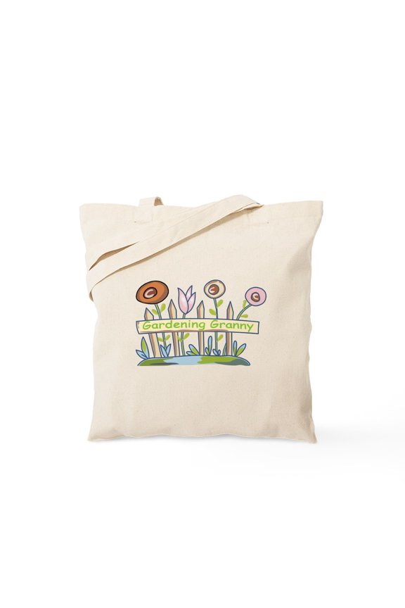 - Gardening Granny Tote Bag - Unisex Canvas Tote Bag, Beige, 1-Piece