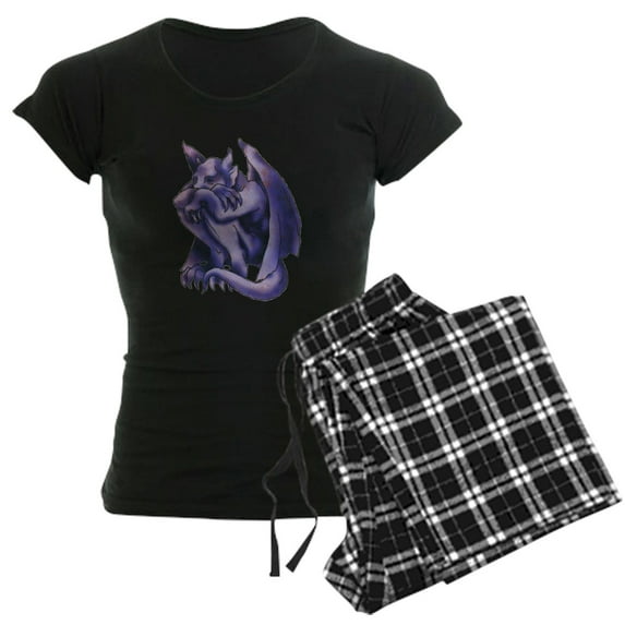CafePress - Gargoyle Tattoo Women's Dark Pajamas - Women's Short Sleeve Print T-Shirt and Pants Dark Cotton Pajama Set