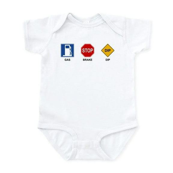 CafePress - Gas Brake Dip II Infant Bodysuit - Baby Light Bodysuit, Size Newborn - 24 Months