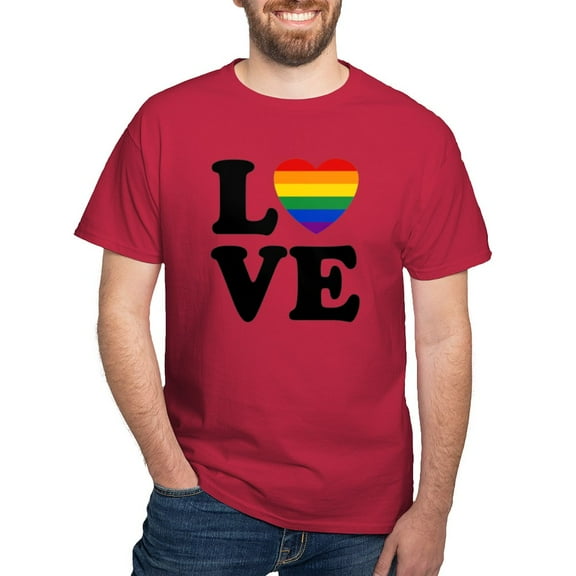 CafePress - Gay Love Dark T Shirt - Men's Classic Graphic Cotton T-Shirt