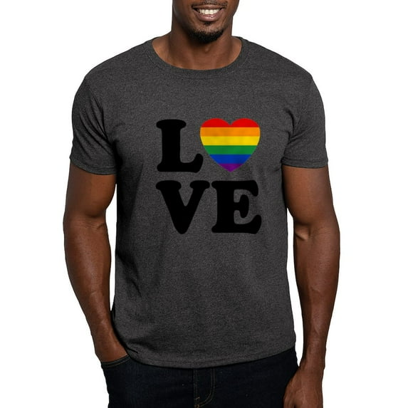 CafePress - Gay Love Dark T Shirt - Men's Classic Graphic Cotton T-Shirt